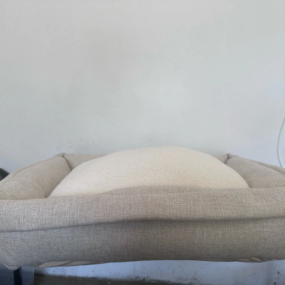 Medium sized beige dog bed
